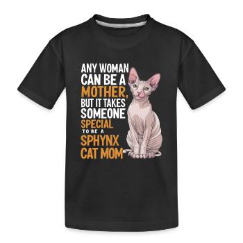 Katze Sphynx Geschenk - Kinder Premium Bio T-Shirt - Schwarz - Vorne
