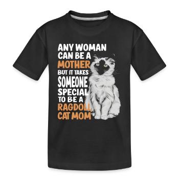 Katze Ragdoll Geschenk - Kinder Premium Bio T-Shirt - Schwarz - Vorne
