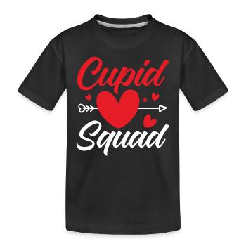 Cupid Squad Valentines Day Him & Her Couple - Kinder Premium Bio T-Shirt - Schwarz - Vorne