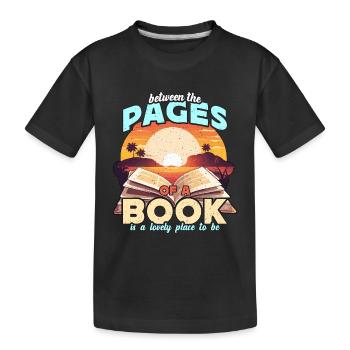 Professeur de littérature entre les pages de l’instructeur - T-shirt bio Premium Enfant - noir - Devant