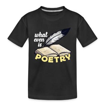 amateur de poésie Qu’est-ce que la poésie Professeur de livre - T-shirt bio Premium Enfant - noir - Devant