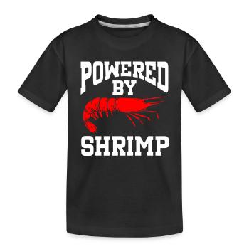 Powered By Shrimp - Kinder Premium Bio T-Shirt - Schwarz - Vorne