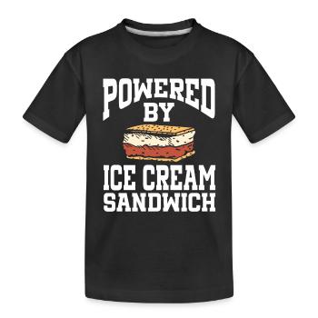 Sandwich à la crème glacée - T-shirt bio Premium Enfant - noir - Devant