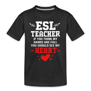 Professeur d’anglais Professeur d’anglais - T-shirt bio Premium Enfant - noir - Devant