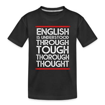 English Teacher English Teacher - Kids' Premium Organic T-Shirt - black - Front