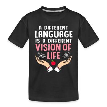English Teacher English Teacher - Kids' Premium Organic T-Shirt - black - Front