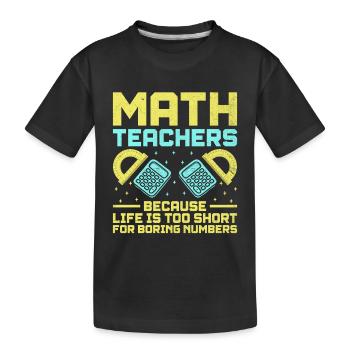 Mathelehrer Schullehrer Lustige Mathelehrer S - Kinder Premium Bio T-Shirt - Schwarz - Vorne