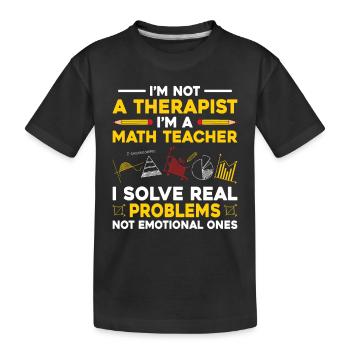 Mathelehrer Schullehrer Lustige Mathelehrer S - Kinder Premium Bio T-Shirt - Schwarz - Vorne