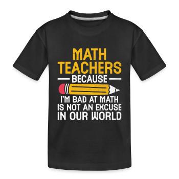 Mathelehrer Schullehrer Lustige Mathelehrer S - Kinder Premium Bio T-Shirt - Schwarz - Vorne