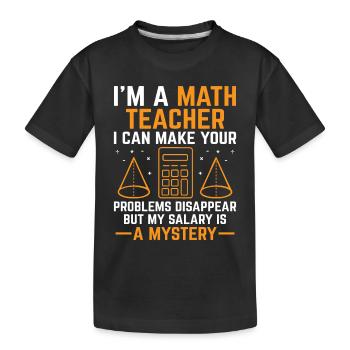 Mathelehrer Schullehrer Lustige Mathelehrer S - Kinder Premium Bio T-Shirt - Schwarz - Vorne
