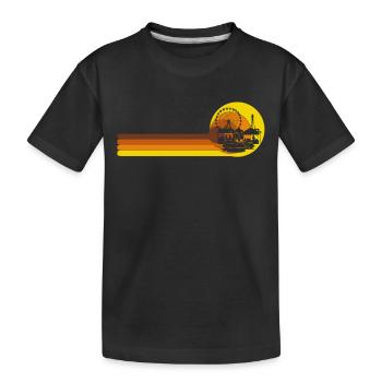 Bumper cars, amusement park, funfair, fairground - Kids' Premium Organic T-Shirt - black - Front