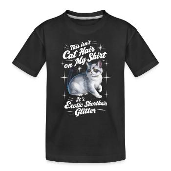 Katze Exotisch Kurzhaar Geschenk - Kinder Premium Bio T-Shirt - Schwarz - Vorne