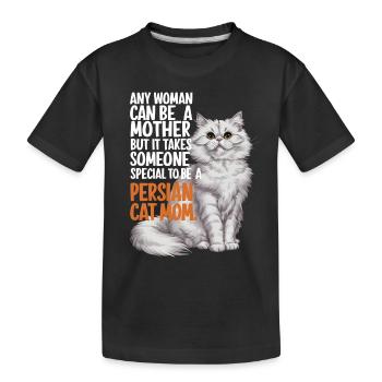 Katze Perser Geschenk - Kinder Premium Bio T-Shirt - Schwarz - Vorne