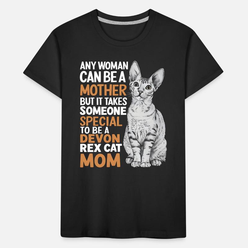 Katze Devon Rex Geschenk Kinder Premium Bio T-Shirt