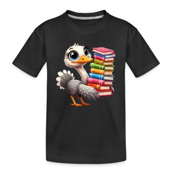 Reading Books Strauss Book Book Lover - Kids' Premium Organic T-Shirt - black - Front