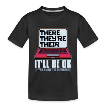 Éditeur de livres là-bas, ils sont leur professeur d’anglais - T-shirt bio Premium Enfant - noir - Devant