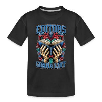 Éditeurs de livres allant à Modifier Éditeur Auteur de livres - T-shirt bio Premium Enfant - noir - Devant