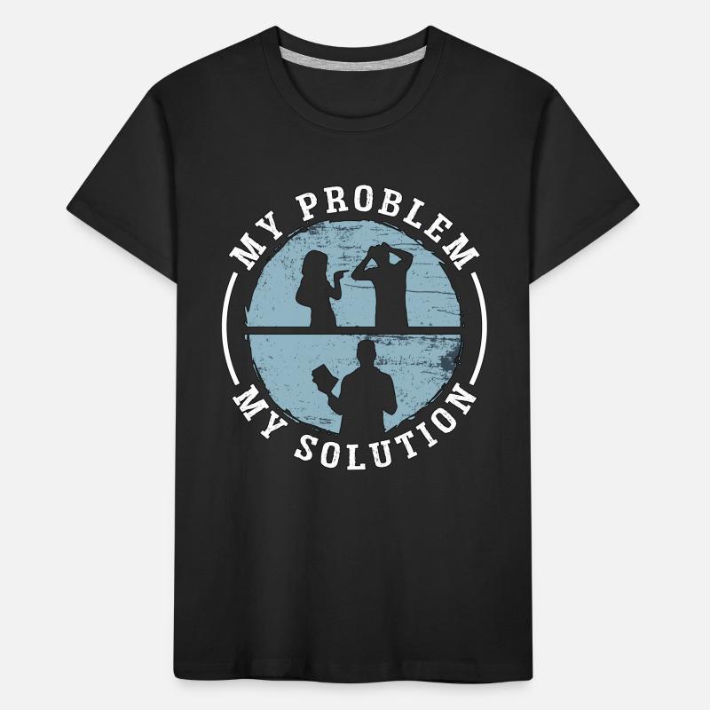 Book Editor My Problem My Solution Pictogram Dad Kinder Premium Bio T-Shirt