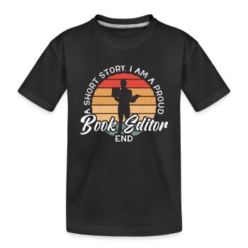 Éditeur de livres Une nouvelle Je suis un rat de bibliothèque Éditeur - T-shirt bio Premium Enfant - noir - Devant