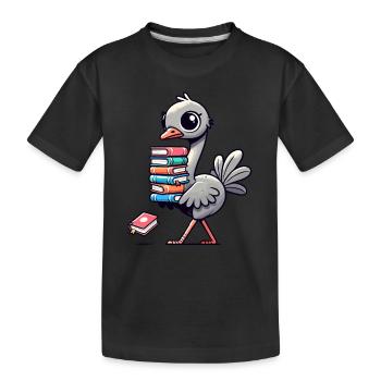 Reading Books Strauss Book Book Lover - Kids' Premium Organic T-Shirt - black - Front