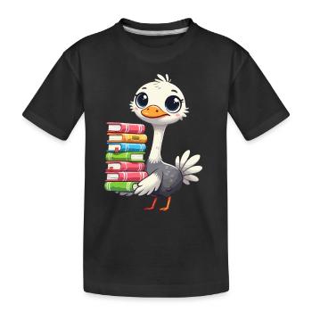Reading Books Strauss Book Book Lover - Kids' Premium Organic T-Shirt - black - Front