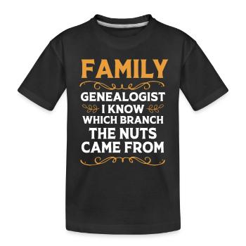Généalogie de l’arbre généalogique - T-shirt bio Premium Enfant - noir - Devant