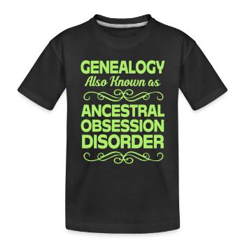 Généalogie de l’arbre généalogique - T-shirt bio Premium Enfant - noir - Devant