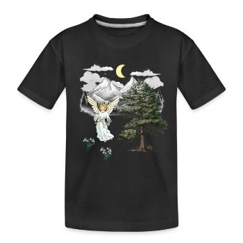 la nature, ange, amoureux de la nature, spirituel, montagne, montagne - T-shirt bio Premium Enfant - noir - Devant