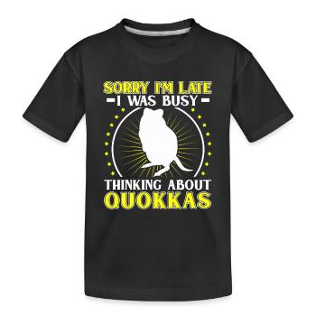 Pensée de Quokka Marsupial Quokka - T-shirt bio Premium Enfant - noir - Devant