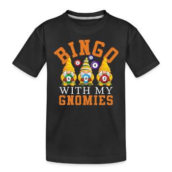 Bingo avec mes gnomies Bingo amusant - T-shirt bio Premium Enfant - noir - Devant