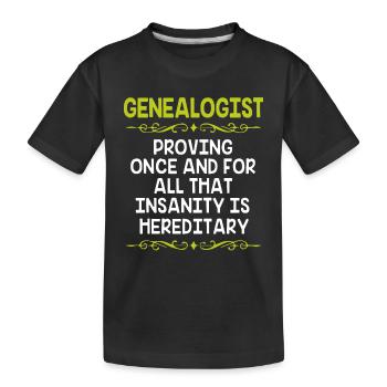 Généalogie de l’arbre généalogique - T-shirt bio Premium Enfant - noir - Devant