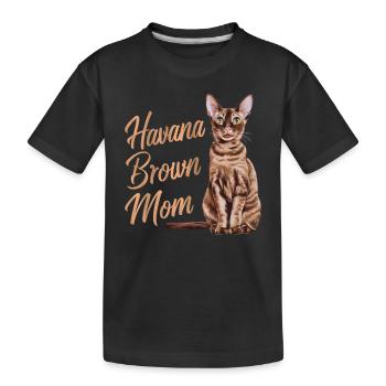 Katze Havanna Braun Geschenk - Kinder Premium Bio T-Shirt - Schwarz - Vorne