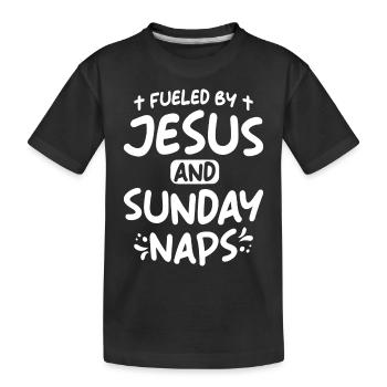 Propulsé par Jésus et les siestes du dimanche - T-shirt bio Premium Enfant - noir - Devant