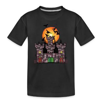 Mittelalter Schloss Burg Festung Kinder Kind - Kinder Premium Bio T-Shirt - Schwarz - Vorne