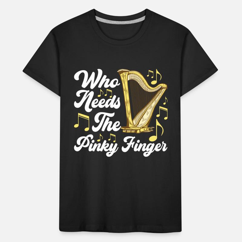 Harp design for harpists Kids' Premium Organic T-Shirt