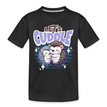 Le hérisson se laisse câliner - T-shirt bio Premium Enfant - noir - Devant