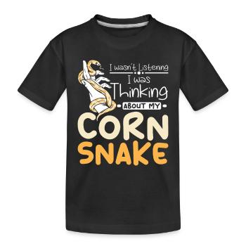 Je pensais à mon serpent des blés - T-shirt bio Premium Enfant - noir - Devant