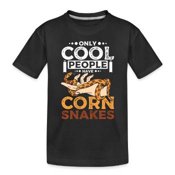 Seules les personnes cool ont des serpents des blés - T-shirt bio Premium Enfant - noir - Devant