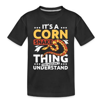 C’est un truc de serpent des blés que vous ne comprendriez pas - T-shirt bio Premium Enfant - noir - Devant
