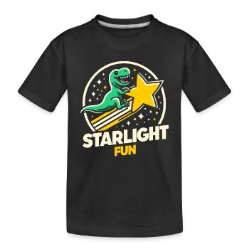 Espace des dinosaures astronautes de Rex aux yeux d’escalier - T-shirt bio Premium Enfant - noir - Devant