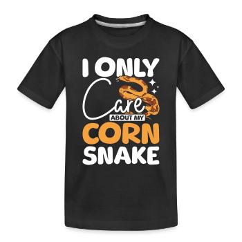 Je ne me soucie que de mon serpent des blés - T-shirt bio Premium Enfant - noir - Devant