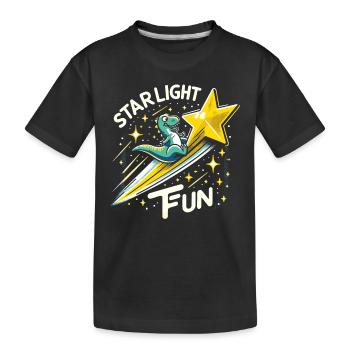 Espace des dinosaures astronautes de Rex aux yeux d’escalier - T-shirt bio Premium Enfant - noir - Devant