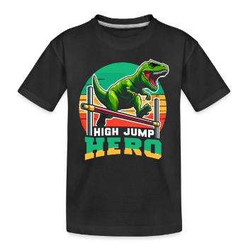 Espace des dinosaures astronautes de Rex aux yeux d’escalier - T-shirt bio Premium Enfant - noir - Devant