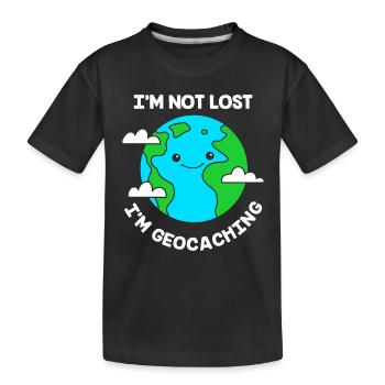 Géocaching Géocache Géocacher - T-shirt bio Premium Enfant - noir - Devant