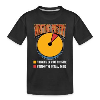 Écrire de la poésie Penser à la littérature Amateur de poésie - T-shirt bio Premium Enfant - noir - Devant