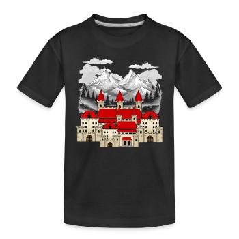 King Kings Fairy Tale Castle Fortress Gurg Knights - Kids' Premium Organic T-Shirt - black - Front