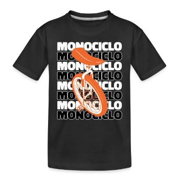 Einrad Einrad Einrad Unicycle Einrad - Kinder Premium Bio T-Shirt - Schwarz - Vorne
