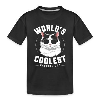 Katze Ragdoll Geschenk - Kinder Premium Bio T-Shirt - Schwarz - Vorne