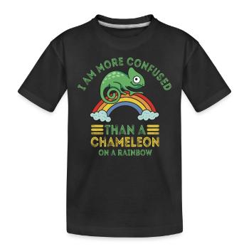 I'm more confused than a chameleon - Kids' Premium Organic T-Shirt - black - Front