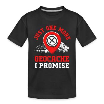 Geocaching Geocache Geocacher - Kids' Premium Organic T-Shirt - black - Front